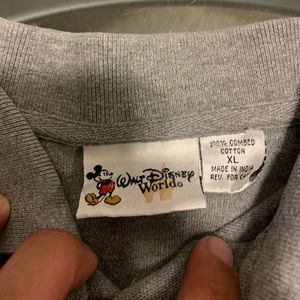 Walt Disney World Mens Polo Shirt XL 2000 Millennial Celebration Gray Logo